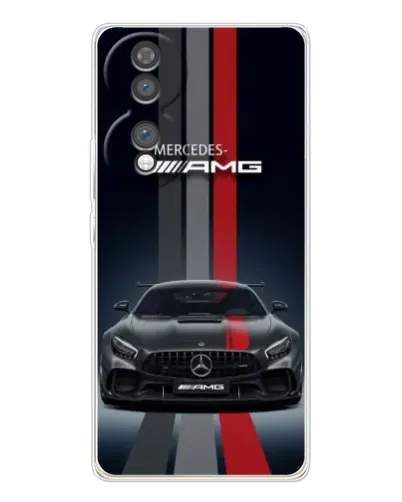 Чехол для Huawei Honor 70 с картинкой «Mercedes — белый карбон»