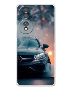 Чехол для Huawei Honor 70 с картинкой «Mercedes — ночной город»