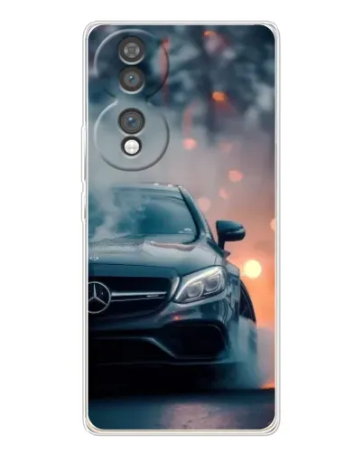 Чехол для Huawei Honor 70 с картинкой «Mercedes — ночной город»