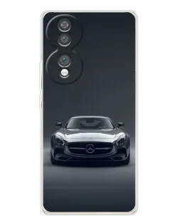 Чехол для Huawei Honor 70 с картинкой «Mercedes на черном»