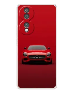 Чехол для Huawei Honor 70 с картинкой «Красный Mercedes AMG»