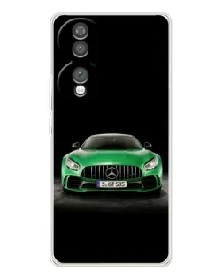 Чехол для Huawei Honor 70 с картинкой «Mercedes — неоновый лого»