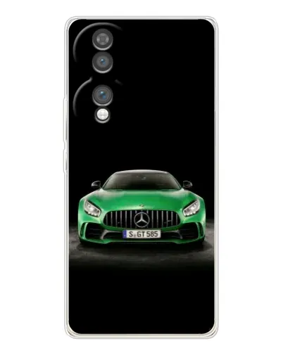 Чехол для Huawei Honor 70 с картинкой «Mercedes — неоновый лого»