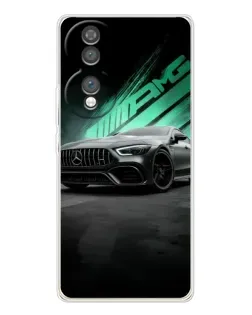 Чехол для Huawei Honor 70 с картинкой «Темный Mercedes AMG»