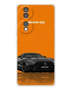 Чехол для Huawei Honor 70 с картинкой «Оранжевый Mercedes AMG»