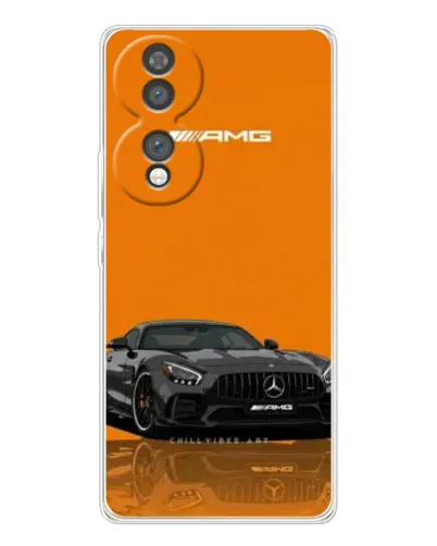 Чехол для Huawei Honor 70 с картинкой «Оранжевый Mercedes AMG»