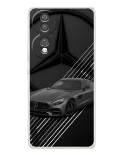 Чехол для Huawei Honor 70 с картинкой «Mercedes AMG — графика»