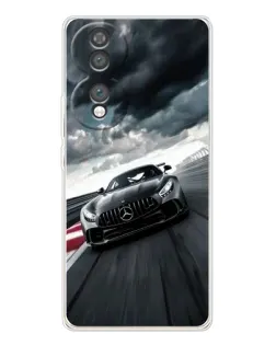 Чехол для Huawei Honor 70 с картинкой «Гоночный Mercedes AMG»