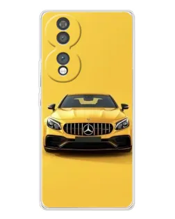 Чехол для Huawei Honor 70 с картинкой «Желтый Mercedes GT»