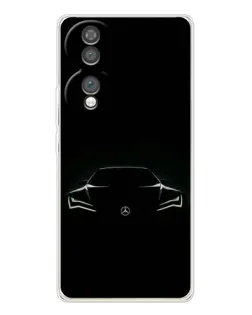 Чехол для Huawei Honor 70 с картинкой «Mercedes — силуэт авто»