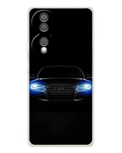 Чехол для Huawei Honor 70 с картинкой «Audi в неоне»
