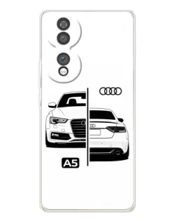 Чехол для Huawei Honor 70 с картинкой «Audi — контрастный дизайн»