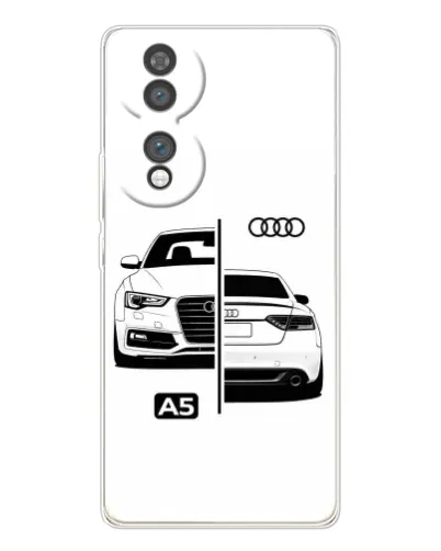 Чехол для Huawei Honor 70 с картинкой «Audi — контрастный дизайн»