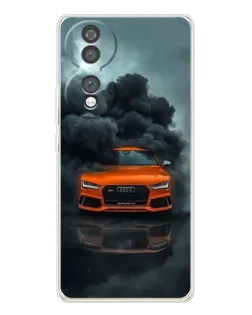 Чехол для Huawei Honor 70 с картинкой «Audi в облаках дыма»