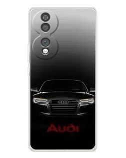 Чехол для Huawei Honor 70 с картинкой «Audi — градиентный контур»