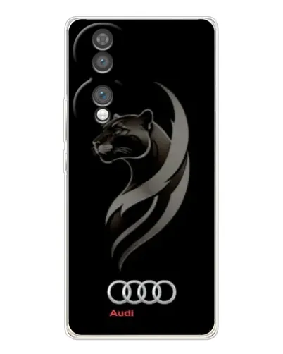 Чехол для Huawei Honor 70 с картинкой «Графика — пантера и Audi»