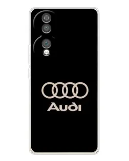 Чехол для Huawei Honor 70 с картинкой «Audi — золотой логотип»