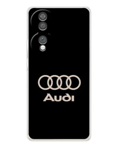 Чехол для Huawei Honor 70 с картинкой «Audi — золотой логотип»