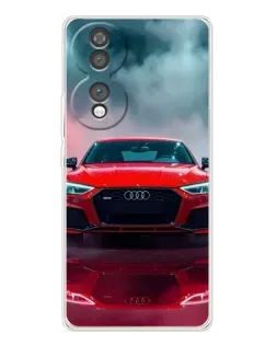 Чехол для Huawei Honor 70 с картинкой «Audi RS — красный стиль»