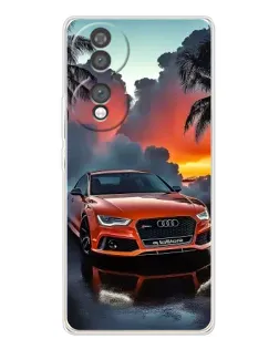 Чехол для Huawei Honor 70 с картинкой «Audi — закат»