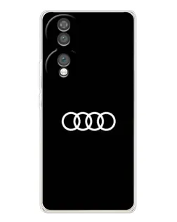 Чехол для Huawei Honor 70 с картинкой «Audi White Logo»