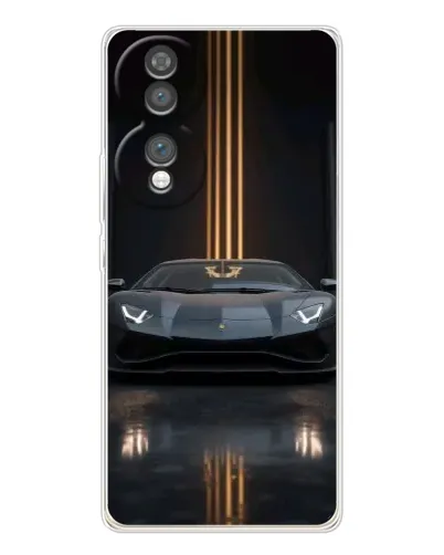 Чехол для Huawei Honor 70 с картинкой «Lamborghini золотые линии»