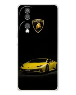 Чехол для Huawei Honor 70 с картинкой «Lamborghini желтый акцент»