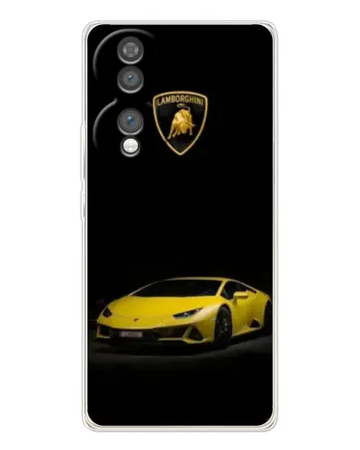 Чехол для Huawei Honor 70 с картинкой «Lamborghini желтый акцент»