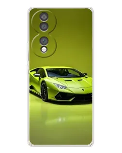 Чехол для Huawei Honor 70 с картинкой «Салатовый Lamborghini Huracan»