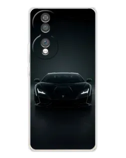 Чехол для Huawei Honor 70 с картинкой «Черный Lamborghini Aventador»