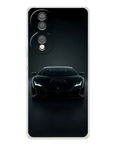 Чехол для Huawei Honor 70 с картинкой «Черный Lamborghini Aventador»