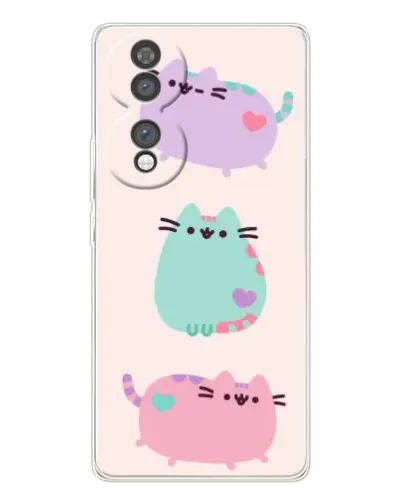 Чехол для Huawei Honor 70 с картинкой «Pusheen трио» Чехол для Huawei Honor 70 с картинкой «Pusheen трио»