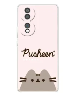 Чехол для Huawei Honor 70 с картинкой «Pusheen логотип»