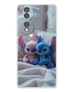 Чехол для Huawei Honor 70 с картинкой «Плюшевые Стич Ангел»