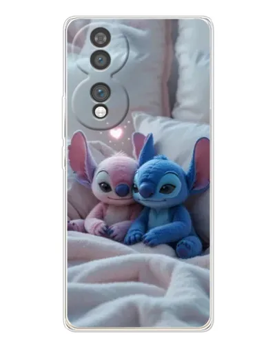 Чехол для Huawei Honor 70 с картинкой «Плюшевые Стич Ангел»