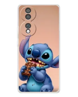 Чехол для Huawei Honor 70 с картинкой «Стич ест шоколад»
