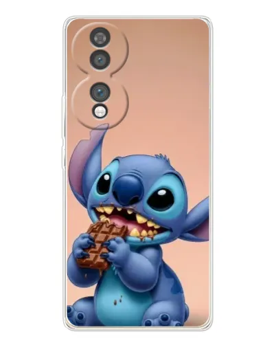 Чехол для Huawei Honor 70 с картинкой «Стич ест шоколад»