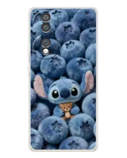 Чехол для Huawei Honor 70 с картинкой «Стич и голубика»
