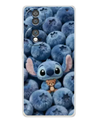 Чехол для Huawei Honor 70 с картинкой «Стич и голубика»