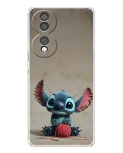 Чехол для Huawei Honor 70 с картинкой «Стич на коричневом фоне»