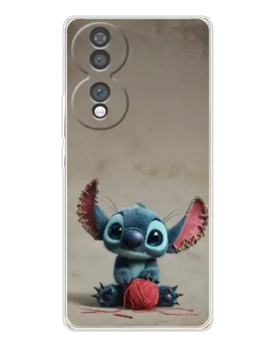 Чехол для Huawei Honor 70 с картинкой «Стич на коричневом фоне»