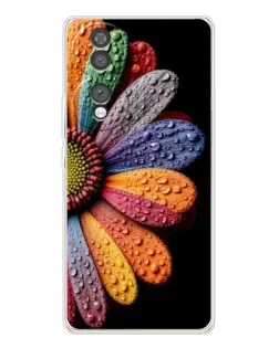 Чохол для Huawei Honor 70 з картинкою «Райдужна квітка»