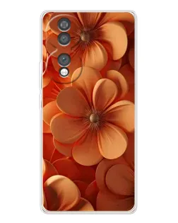 Чохол для Huawei Honor 70 з картинкою «Помаранчева макро квітка»