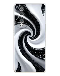 Чехол для Huawei Honor 70 с картинкой «Черно-белая спираль»