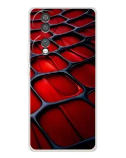 Чехол для Huawei Honor 70 с картинкой «Красная глянцевая сетка»