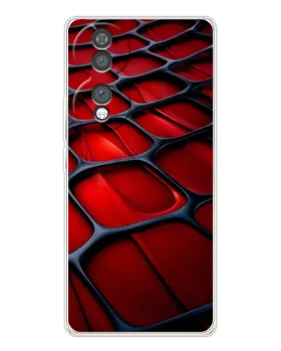 Чехол для Huawei Honor 70 с картинкой «Красная глянцевая сетка»