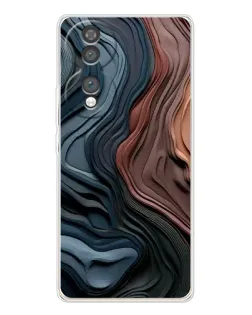 Чехол для Huawei Honor 70 с картинкой «Цветные волны каньона»