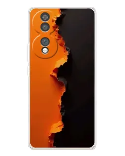 Чехол для Huawei Honor 70 с картинкой «Оранжевый разлом»