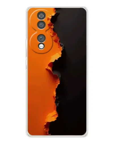 Чехол для Huawei Honor 70 с картинкой «Оранжевый разлом»