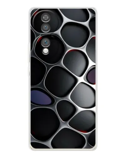 Чехол для Huawei Honor 70 с картинкой «Объемная темная решетка»